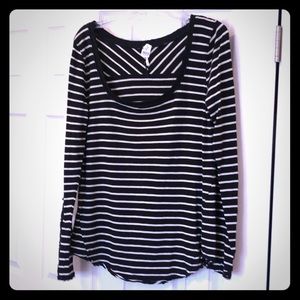 Free People crocheted long sleeve top